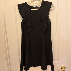 Umgee Black Ruffle Sleeve Mini Dress